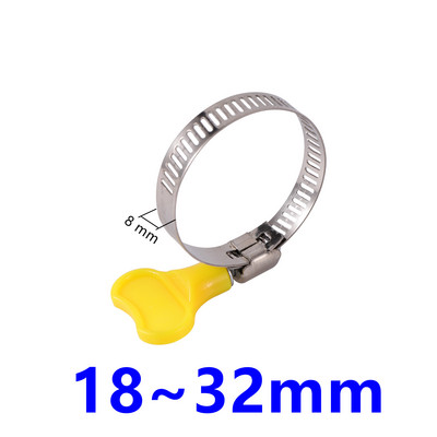 2 db állítható rozsdamentes acél műanyag pillangó fogantyú 8 ~ 38 mm átmérőjű csőcsiga meghajtó bilincs tömlőcső rögzítő rugalmas klip