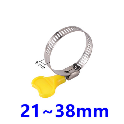 2 db állítható rozsdamentes acél műanyag pillangó fogantyú 8 ~ 38 mm átmérőjű csőcsiga meghajtó bilincs tömlőcső rögzítő rugalmas klip