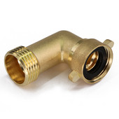 3/4" 90°-os sárgaréz könyöktömlő adapter Réz cső Kerti öntözés öntözőszerelvények Csatlakozás Javítás Gyorscsatlakozó Csatlakozó