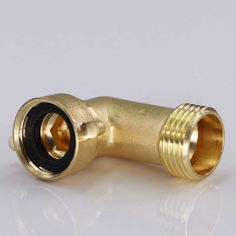3/4" 90° месингов колянов маркуч Адаптер Медна тръба Поливане на градина Фитинги за напояване Свързване Ремонт Бърз конектор Съединителна връзка