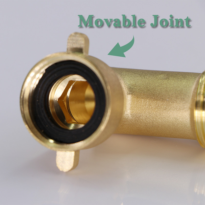 3/4" 90° месингов колянов маркуч Адаптер Медна тръба Поливане на градина Фитинги за напояване Свързване Ремонт Бърз конектор Съединителна връзка