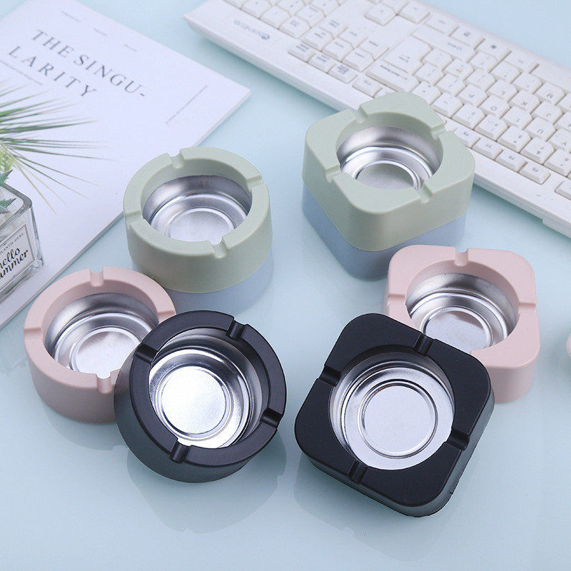 1PC прост пластмасов PP пепелник в скандинавски стил Нова мода Домашен офис Всекидневна Тютюн Поставка за пепелник Инструменти за цигари Домашен декор