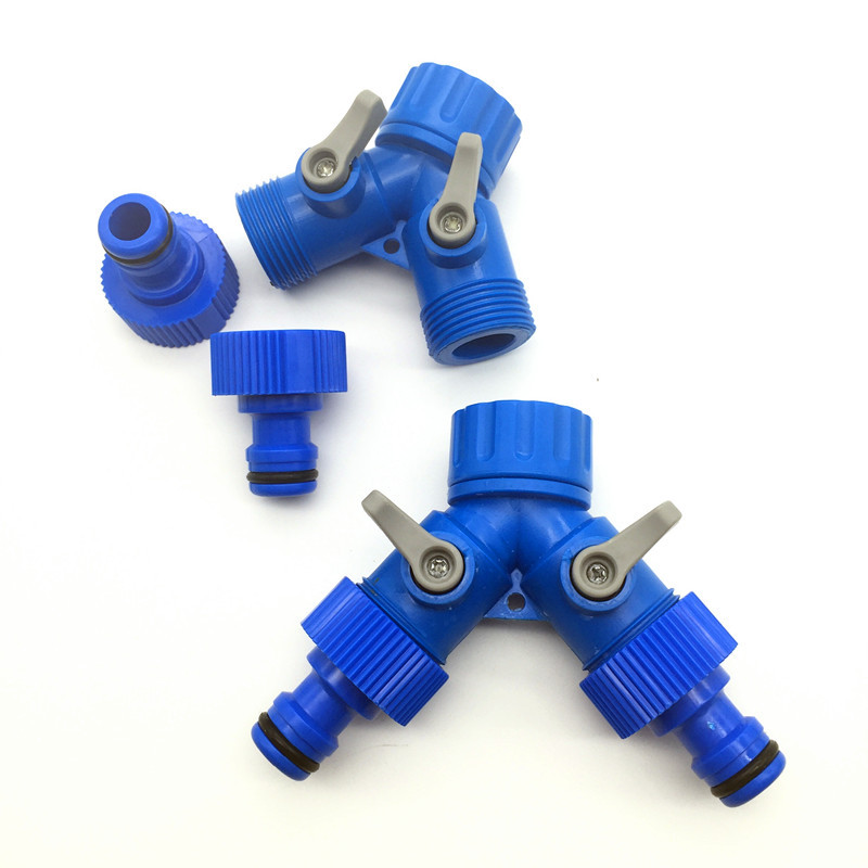 Сплитер за Y клапан с конектор за биберон 2-посочни фитинги за селскостопански градински маркуч Бързо свързване Конектор за тръба 1 бр.