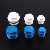 5db 1/2"3/4"1" PVC apa menetes dugó kerti öntözővíz leállító vízhez PVC végzáró dugó