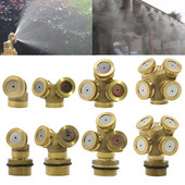 1-4 lyukú sárgaréz porlasztófúvóka 1/2 hüvelykes (20 mm) külső 14 mm-es belső menetes fúvókák ipari öntözőrendszer tetőhűtéséhez