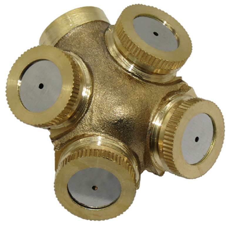 Месингова пулверизираща дюза с 1-4 отвора 1/2 инча (20 mm) външни 14 mm дюзи с вътрешна резба за промишлено напояване, охлаждане на покрива