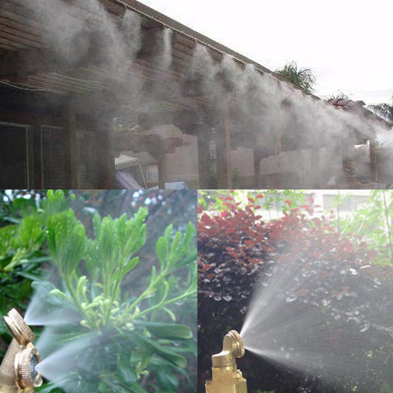 Месингова пулверизираща дюза с 1-4 отвора 1/2 инча (20 mm) външни 14 mm дюзи с вътрешна резба за промишлено напояване, охлаждане на покрива