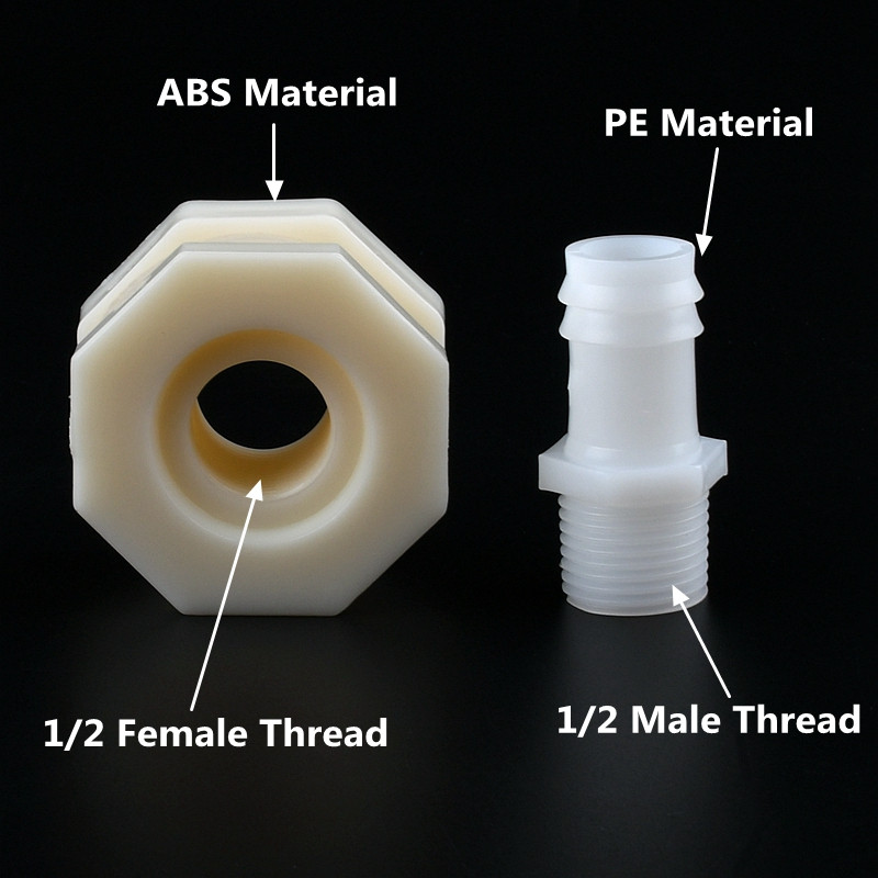 1 комплект ABS G1/2" до 4 ~ 20 мм маркуч за вход и дренаж на аквариумни рибки Пагода Конектор Фитинги Адаптери за резервоар за вода за морски дарове