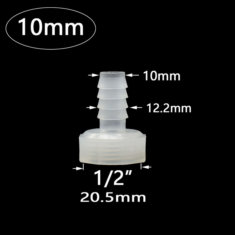 2 бр. 4/6/8/10/12/14/16/20 мм конектор за маркуч с 1/2 инча вътрешна резба Съединител за водопроводна тръба Съединение за капково напояване