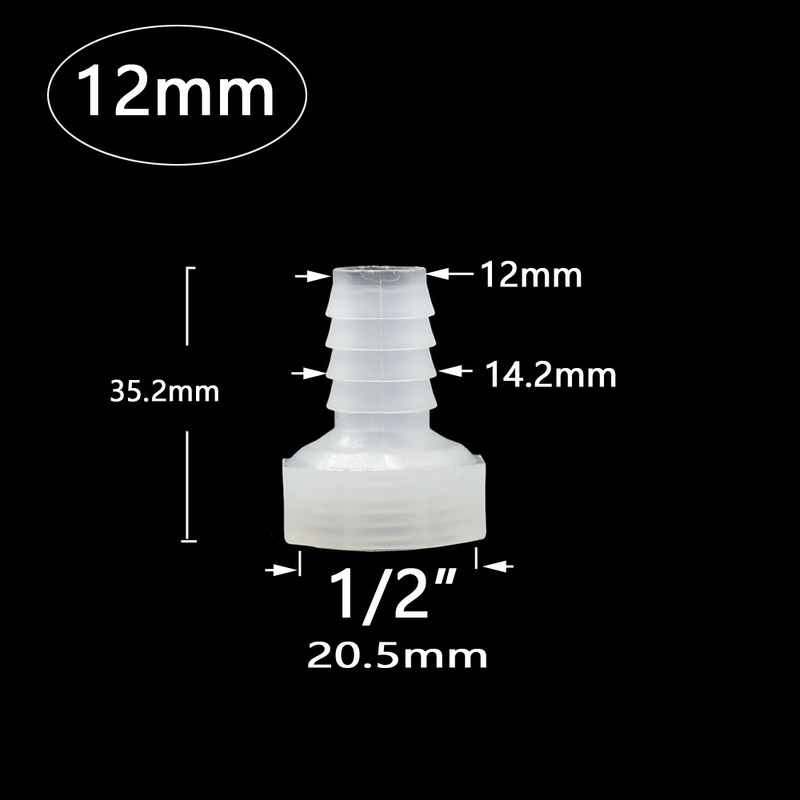 2 бр. 4/6/8/10/12/14/16/20 мм конектор за маркуч с 1/2 инча вътрешна резба Съединител за водопроводна тръба Съединение за капково напояване