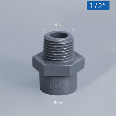 PVC cső öntözőszerelvények S60*6 Durva menet 1/2" 3/4" 1" víztartály csőcsatlakozó akvárium illesztőszerszámhoz