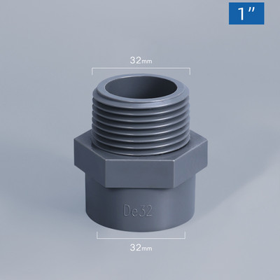 PVC cső öntözőszerelvények S60*6 Durva menet 1/2" 3/4" 1" víztartály csőcsatlakozó akvárium illesztőszerszámhoz