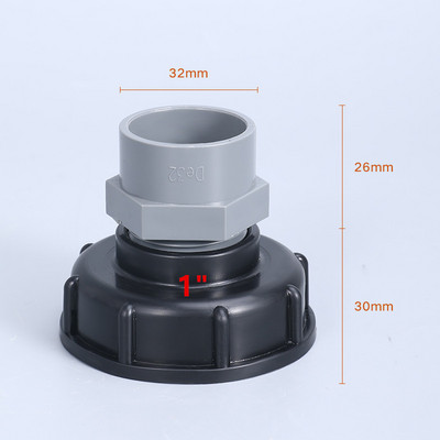 PVC cső öntözőszerelvények S60*6 Durva menet 1/2" 3/4" 1" víztartály csőcsatlakozó akvárium illesztőszerszámhoz