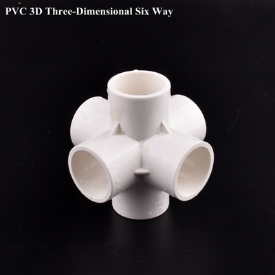 1 τμχ Λευκοί σύνδεσμοι σωλήνων PVC 20~50 mm 3D τρισδιάστατοι 3/4/5/6 τρόποι DIY ράφι Κήπος Άρθρωση σωλήνα άρδευσης νερού