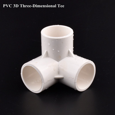 1 τμχ Λευκοί σύνδεσμοι σωλήνων PVC 20~50 mm 3D τρισδιάστατοι 3/4/5/6 τρόποι DIY ράφι Κήπος Άρθρωση σωλήνα άρδευσης νερού