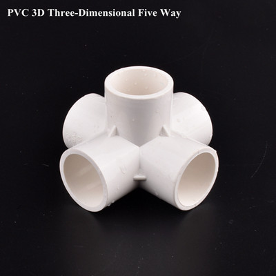 1 τμχ Λευκοί σύνδεσμοι σωλήνων PVC 20~50 mm 3D τρισδιάστατοι 3/4/5/6 τρόποι DIY ράφι Κήπος Άρθρωση σωλήνα άρδευσης νερού