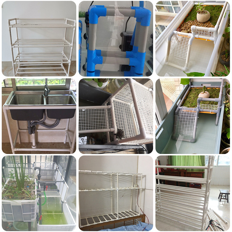 1 бр. Бели 20~50 mm PVC съединители за тръби 3D Триизмерни 3/4/5/6 начина Направи си сам рафт за напояване на градината за напояване на тръба за вода Съединение