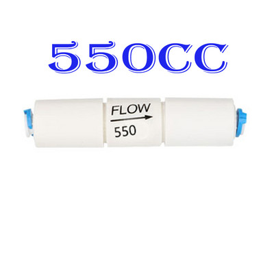 RO vízrendszer szennyvíz áramlásszabályozó korlátozó 1/4" OD tömlő fordított ozmózis gyors csőcsatlakozás 300CC 450CC 800CC 1500CC