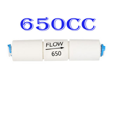 RO vízrendszer szennyvíz áramlásszabályozó korlátozó 1/4" OD tömlő fordított ozmózis gyors csőcsatlakozás 300CC 450CC 800CC 1500CC