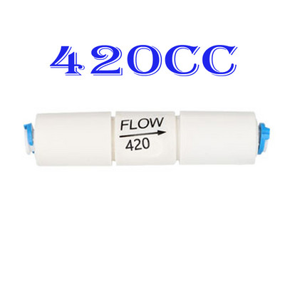 RO vízrendszer szennyvíz áramlásszabályozó korlátozó 1/4" OD tömlő fordított ozmózis gyors csőcsatlakozás 300CC 450CC 800CC 1500CC