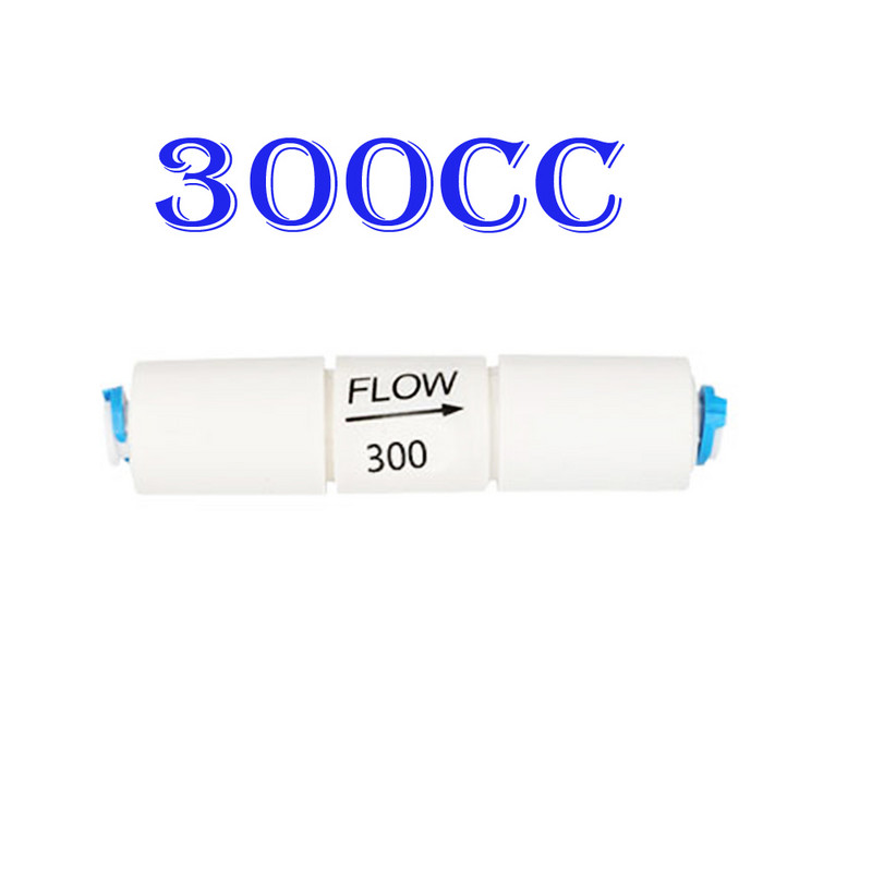 RO водна система Регулатор на потока на отпадъчните води Ограничител 1/4" OD маркуч обратна осмоза Бързо свързване на тръби 300CC 450CC 800CC 1500CC