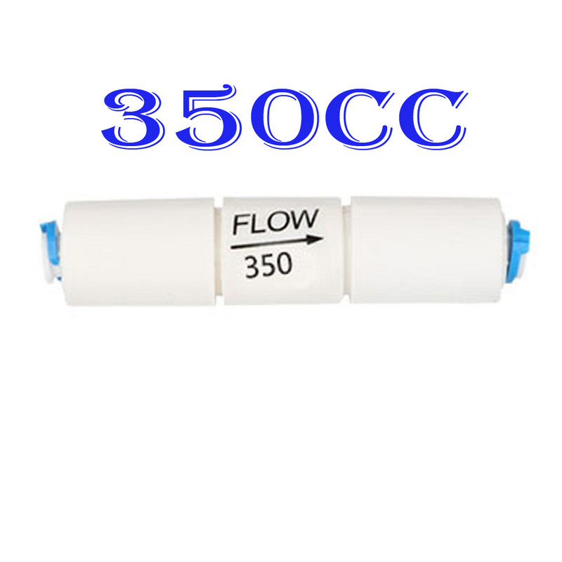 RO водна система Регулатор на потока на отпадъчните води Ограничител 1/4" OD маркуч обратна осмоза Бързо свързване на тръби 300CC 450CC 800CC 1500CC