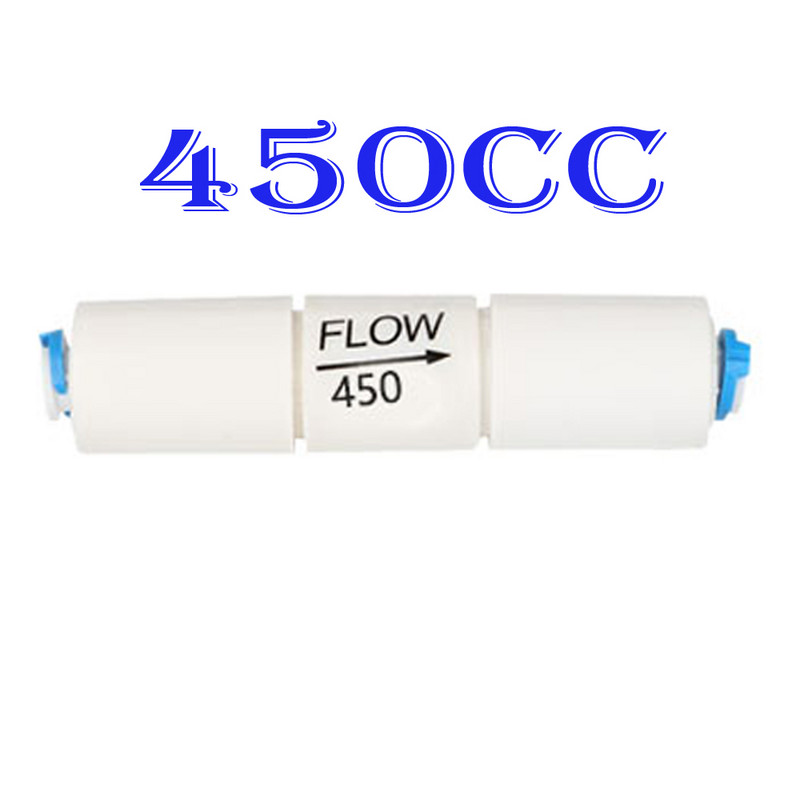 RO водна система Регулатор на потока на отпадъчните води Ограничител 1/4" OD маркуч обратна осмоза Бързо свързване на тръби 300CC 450CC 800CC 1500CC