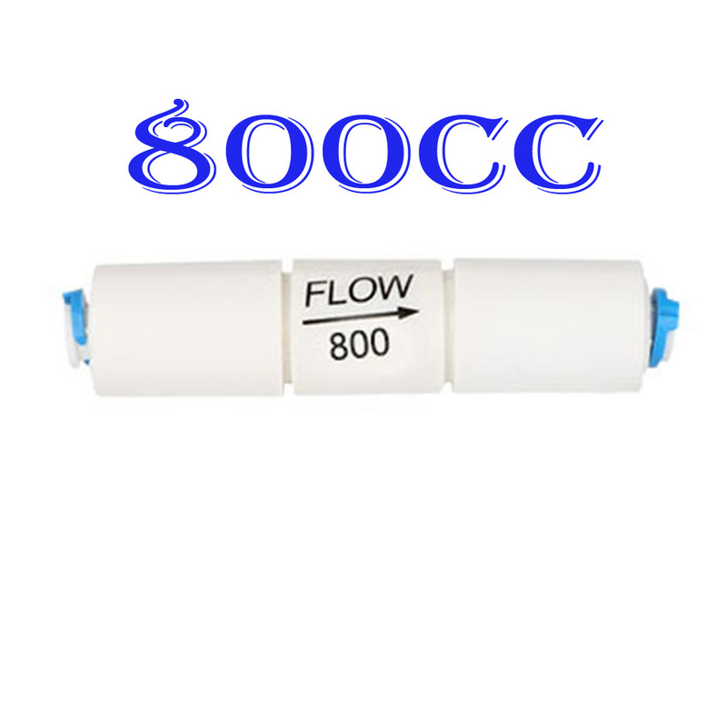 RO водна система Регулатор на потока на отпадъчните води Ограничител 1/4" OD маркуч обратна осмоза Бързо свързване на тръби 300CC 450CC 800CC 1500CC