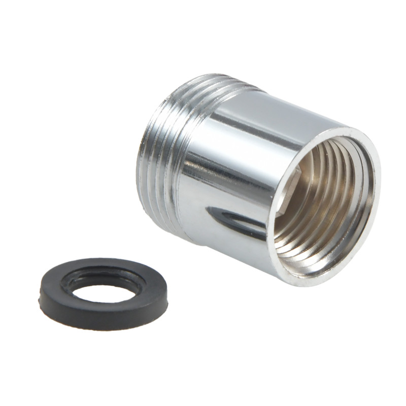 Месингов съединител за дюза за душ Сребърен женски 1/2` до 3/4` съединител с мъжка резба 1 бр. Водна връзка Фитинги за водопроводни тръби