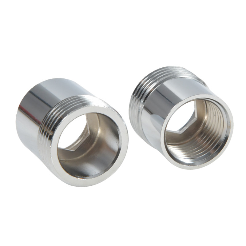 Месингов съединител за дюза за душ Сребърен женски 1/2` до 3/4` съединител с мъжка резба 1 бр. Водна връзка Фитинги за водопроводни тръби