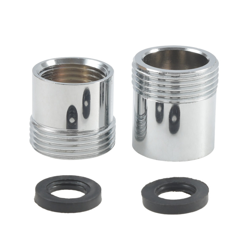 Месингов съединител за дюза за душ Сребърен женски 1/2` до 3/4` съединител с мъжка резба 1 бр. Водна връзка Фитинги за водопроводни тръби