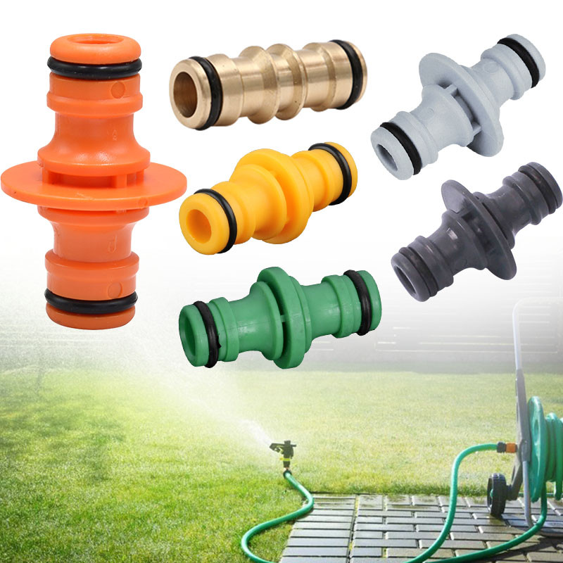 1 бр. Съединител за маркуч 2-посочен кран Градински конектор Адаптер Съединител Адаптер за кран за водопроводна система Градинска система за поливане Конектор за градински маркуч
