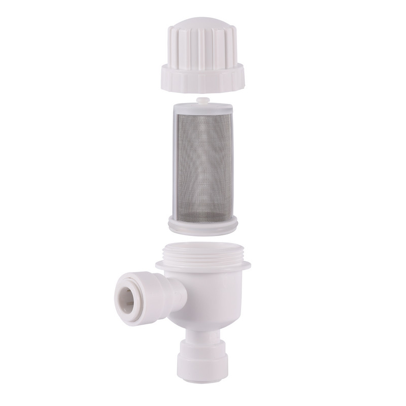 Филтър за утайки 1/4" 3/8" Право натискане на плъзгаща се ключалка Пречиствател на вода Преден мрежест филтър от неръждаема стомана Цедка за градински маркуч