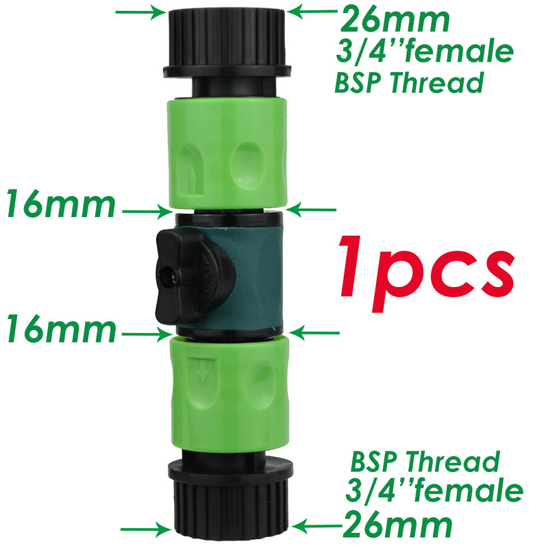 KESLA Quick Connector Valve ЕВРО 3/4 инча мъжка резба Адаптер за тръба за маркуч за градински тръби Инструменти за система за капково напояване