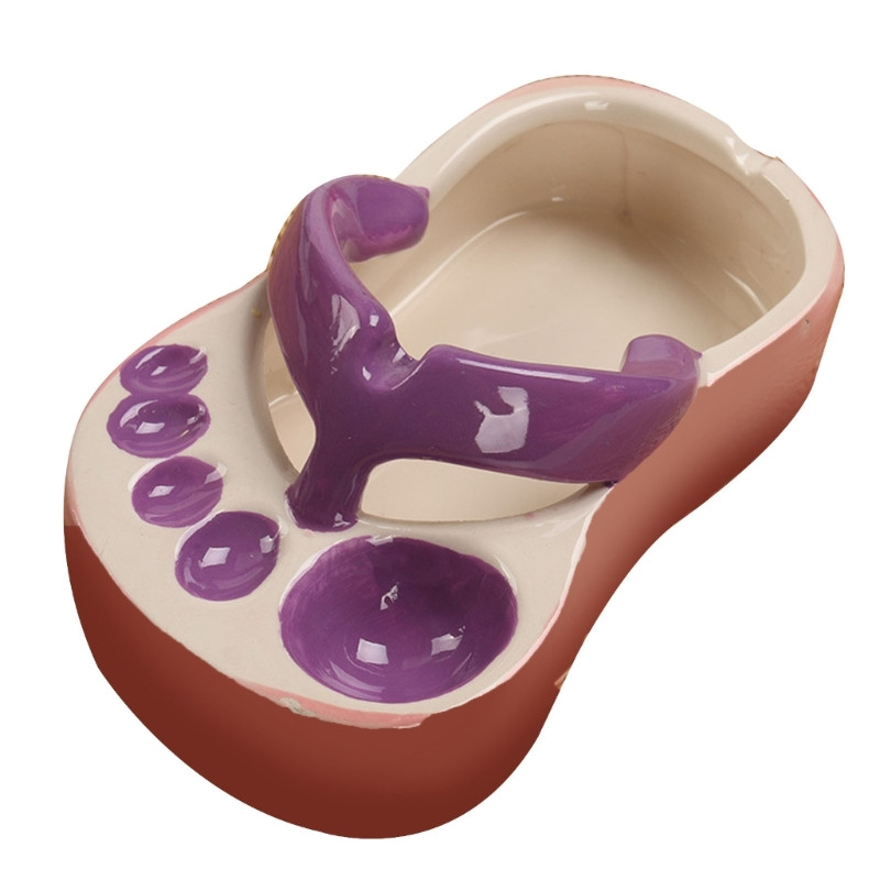 H55E Забавна купа за сервиране на храна Керамични джапанки Пепелник Мини пържени картофи Чиния