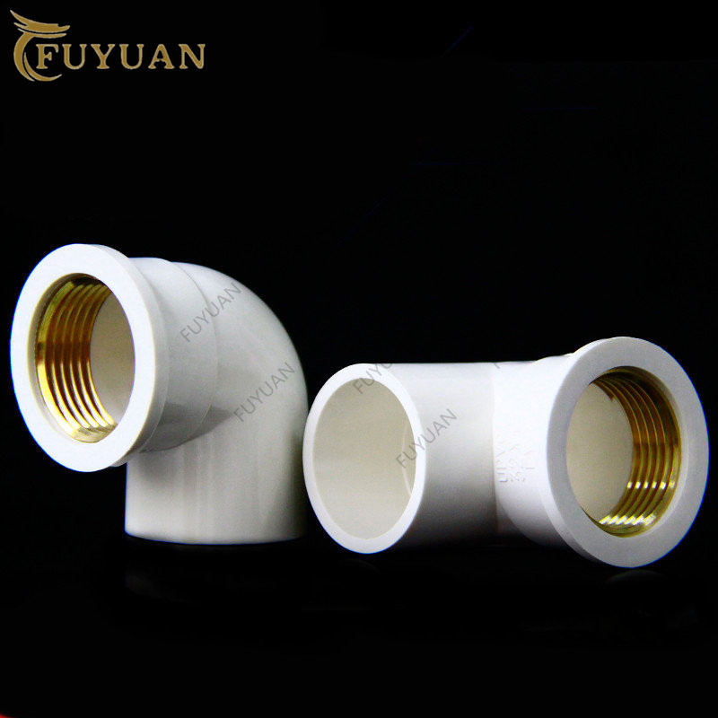 1 бр. 1/2, 3/4, 1 инча PVC месингови 90-градусови колянови съединители, метални PVC съединения с вътрешна резба за напояване на домашна градина, PVC фитинги