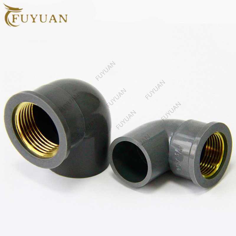 1 бр. 1/2, 3/4, 1 инча PVC месингови 90-градусови колянови съединители, метални PVC съединения с вътрешна резба за напояване на домашна градина, PVC фитинги