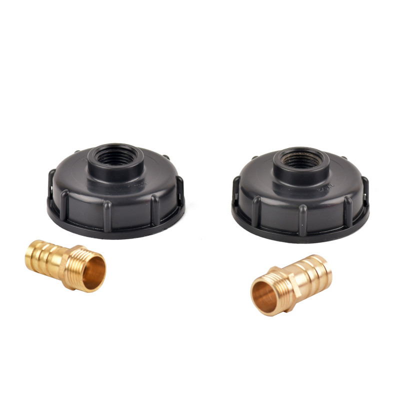 S60x6 Груба резба IBC Адаптер за резервоар за вода 1/2" Фитинг за опашка на маркуч Градински маркуч Фитинги за тръби Дренажен конектор