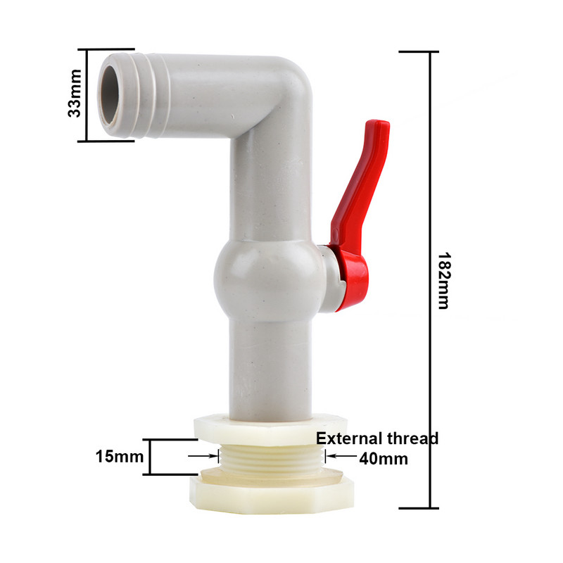 1" външна резба ABS пластмасов конектор за резервоар за вода Аксесоари за аквариум Напоителна система Превключвател на резервоар за вода Кранове