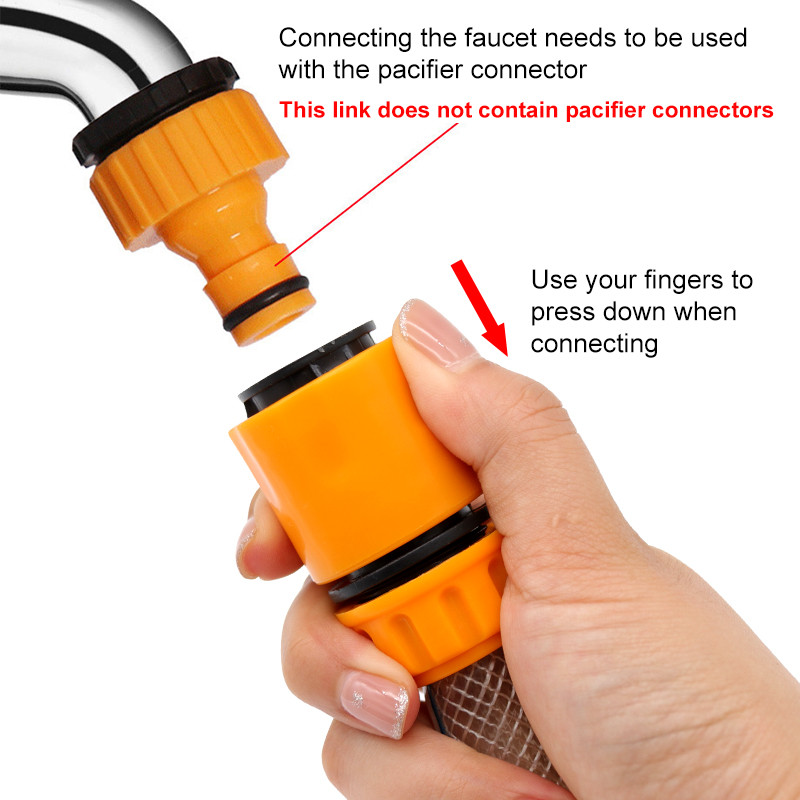 Бърз конектор за вода 4-точкова водопроводна тръба Бързо свързваща се връзка Маркуч Ремонт на тръби Съединител Адаптер за градинско напояване