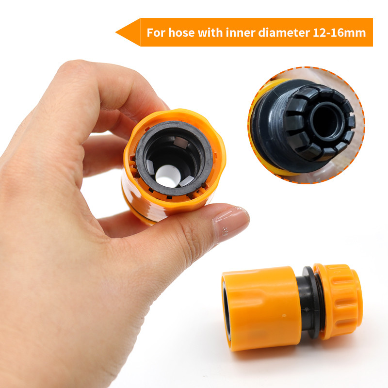 Бърз конектор за вода 4-точкова водопроводна тръба Бързо свързваща се връзка Маркуч Ремонт на тръби Съединител Адаптер за градинско напояване