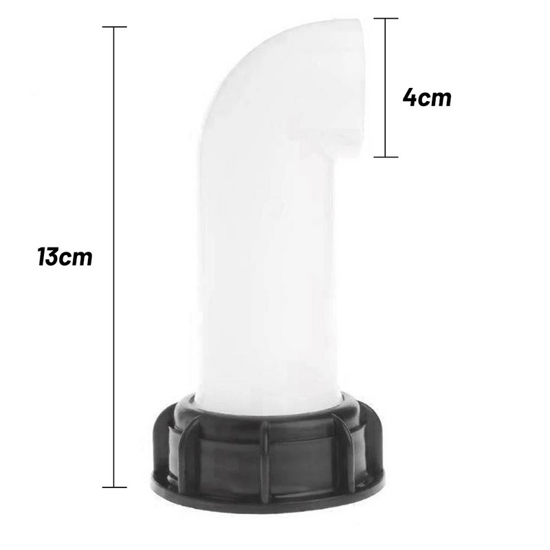 2 бр./компл. 2-инчов удължителен маркуч за дренажен чучур 1000 л IBC дюза за резервоар за вода Кран, капачка, клапан, фитинг, дренажна тръба/огъваща се тръба, нов