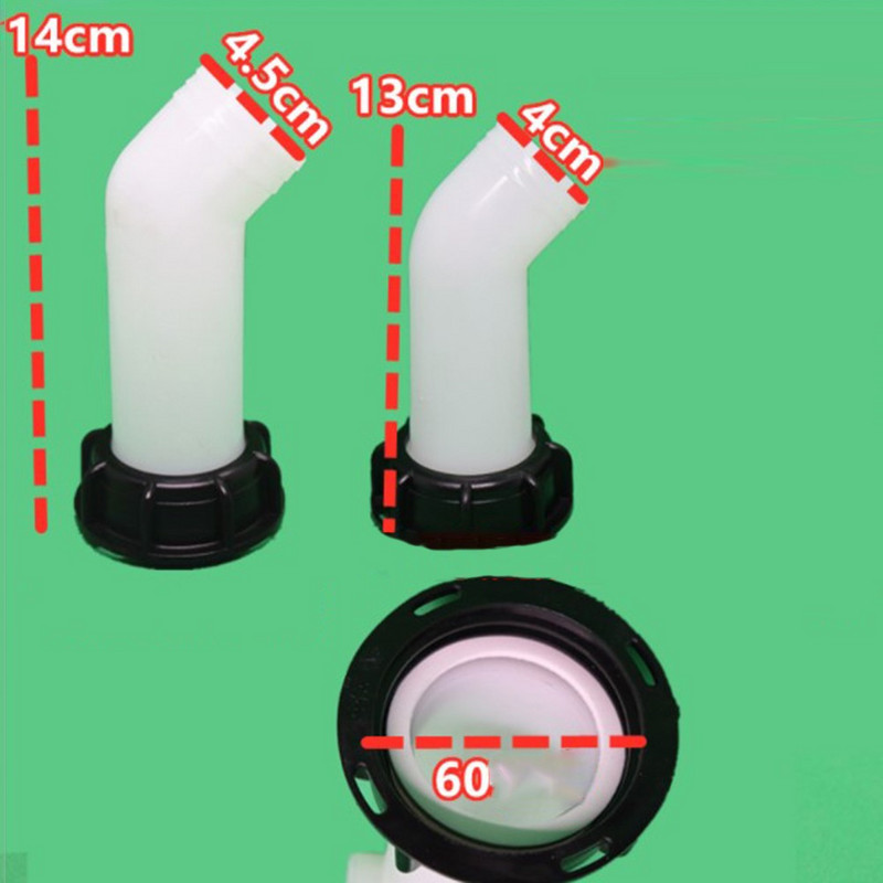 2 бр./компл. 2-инчов удължителен маркуч за дренажен чучур 1000 л IBC дюза за резервоар за вода Кран, капачка, клапан, фитинг, дренажна тръба/огъваща се тръба, нов