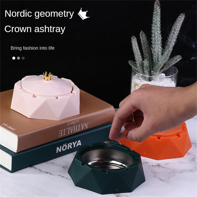 Διακοσμητικό Meijia Εύκολο στο καθάρισμα Αντιανεμικό στέμμα Τασάκι που δεν τρέχει στάχτη Πολλαπλή χρήση ενός αντικειμένου με κάλυψη Οικογένεια