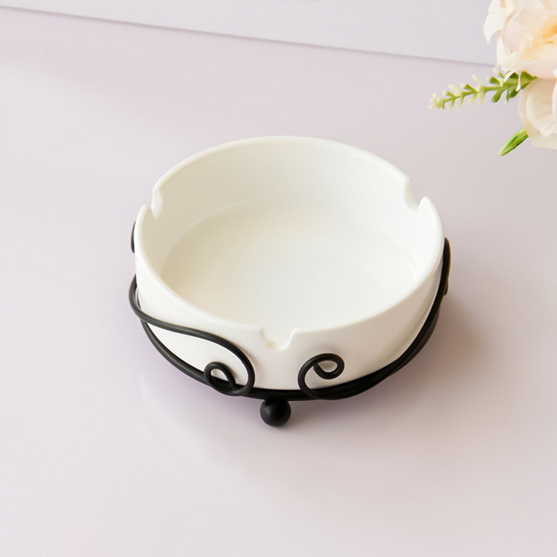 Δίσκος στάχτης Κεραμικός Διακοσμητικός Αντοχή στις θερμοκρασίες Επιτραπέζιο Τασάκι Διακόσμηση Στήριξης Σαλονιού Αντιζευματουργικό Φορητό Χρυσό