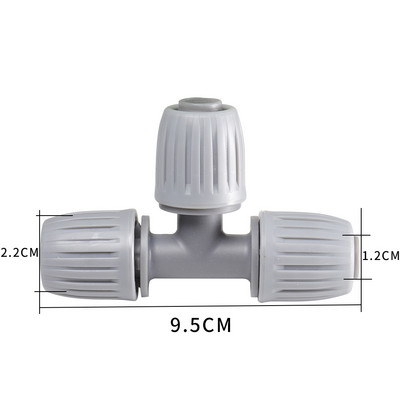 16 mm-es 1/2`` PE cső reteszelt csatlakozó Záróanyák Kerti vízcsatlakozó cső 4/7 mm-es tömlőszerelvények Kert Mezőgazdaság öntözőcsatlakozó