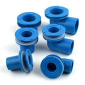 Kék OD 25 32 40 50 mm-es akváriumi vízelvezető csatlakozó víztartály lefolyócső csatlakozók kimeneti kötések vízi kellékek csőszerelvények
