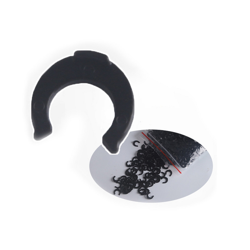 100Pcs 1/4" OD Tube Fitting Blue Black Clip C-ring Заключване на маркуча Бърз конектор Аквариум RO воден филтър Обратна осмоза