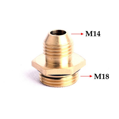 4 tk M14-M18 messingist kiirühendusega keermeadapteri aiasegisti liitmik