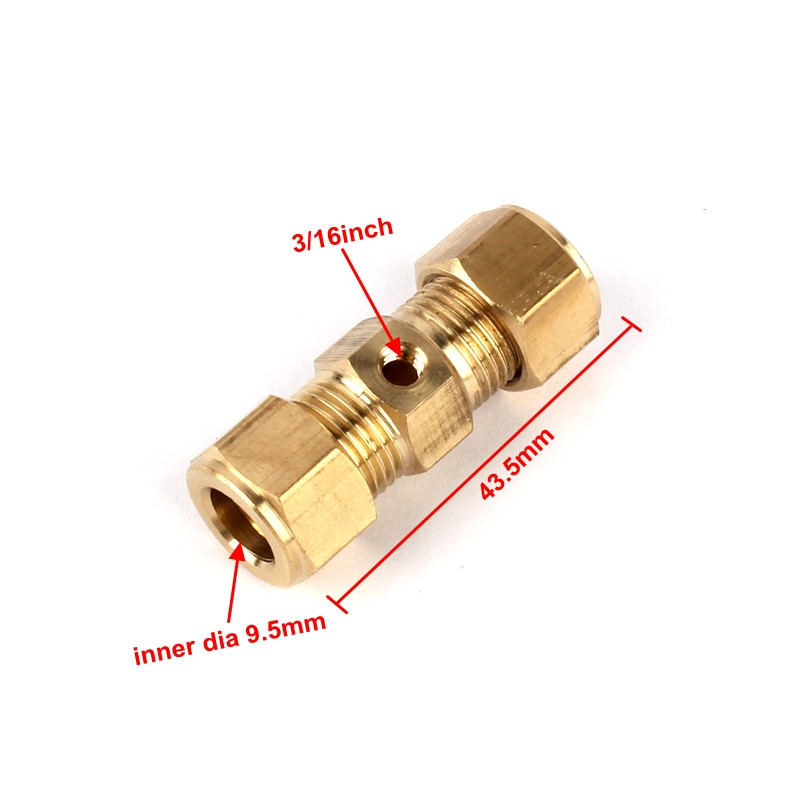 1 τμχ Εσωτερική διάμετρος 9,5 mm ορείχαλκος μονός προσαρμογείς ψεκασμού Σωλήνας νερού κήπου Ευθύς σύνδεσμος ορείχαλκος υψηλής πίεσης
